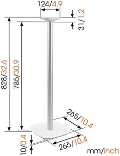 Vogel's 沃格尔 SOUND 4301 扬声器支架 适用于 Sonos One (SL) 内置延长电缆 高度 82 厘米