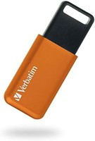 Verbatim 威宝 USB内存 128GB USB3.2(Gen1) 滑动式 带挂绳孔 橙色 USBSLM128GDV1