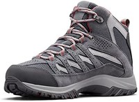 哥伦比亚 Women&#39;s Crestwood Mid Waterproof Hiking Boot, Breathable, High-Traction Grip