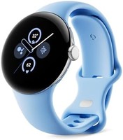 Google 谷歌 Pixel Watch 2 Polished Silver 铝制外壳/Bay 活动表带(Wifi) GA05032-GB