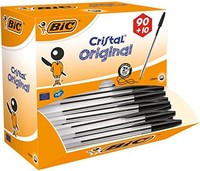 BiC 比克 Cristal 原装圆珠笔，黑色，90 + ，10盒