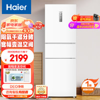 Haier 海尔 255升风冷无霜三开门多门电冰箱小户型家用宿舍出租房一级能效BCD-255WLHC35EWVU1