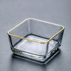 SOTIME透明玻璃烟灰缸茶几餐桌摆件办公/居家用品 【不带金边】透明1个