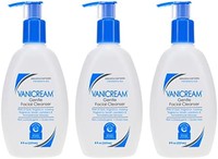 VANICREAM 洁面乳 面部清洁洗面奶 保湿滋润 男女通用 低敏成分 每件8 Fl Oz (约236.59 毫升) 3件装