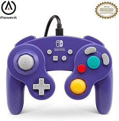 PowerA GameCube风格控制手柄，有线，官方许可，任天堂明星大乱斗，紫色