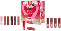NYX Professional Makeup 12 Days of Kissmas,假日限量版 - 迷你降臨節日歷 帶唇彩和口紅 迷你尺寸 1 件