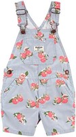 OshKosh B'gosh OshKosh B&#39;Gosh 女孩 World&#39;s 背带裤,蓝桃色短裤,3T, 蓝桃图案连衣裤, 3T