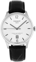 TISSOT 天梭 男式 Chemin Des Tourelles 不锈钢瑞士自动手表型号:T0994071603700),