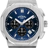Rotary GB05450/05 男式摄政计时手表, 蓝色, 手镯