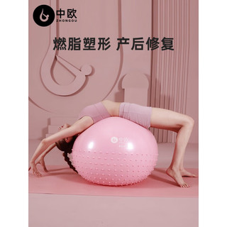 瑜伽球健身球助产早教大龙球儿童感统训练 粉色 直径55cm