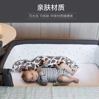 KinderKraft婴儿床便携式可折叠尿布台宝宝多功能可调节可移动新生儿床 NESTE婴儿床 黑