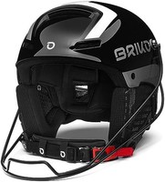 BRIKO 中性 - 成人头盔,闪亮黑银色,56