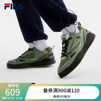 斐乐（FILA）男鞋SLAM摩登板鞋2023冬学院鞋复古运动休闲鞋 百里香/海绿-TS 44.5