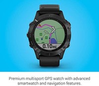 GARMIN 佳明 fenix 6 Pro 高级多运动GPS手表，具有制图，音乐，坡度调整的步速引导和脉冲氧传感器，黑色