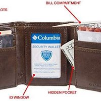 哥伦比亚 RFID 男士三折钱包