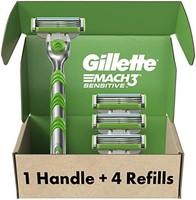 Gillette 吉列 Mach3 敏感男士剃须刀，手柄+ 5片刀芯