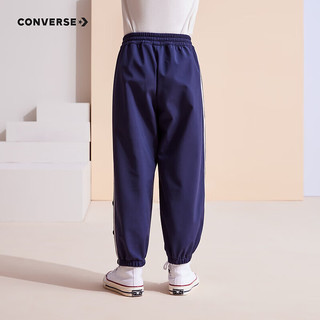 Converse 匡威童装男童加绒保暖梭织长裤儿童休闲运动裤子 藏青蓝 160/69