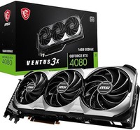 MSI 微星 GeForce RTX 4080 16GB VENTUS 3X OC 游戏显卡 - 16GB GDDR6X,2550 MHz,3x DP v 1.4a,HDMI 2.1a