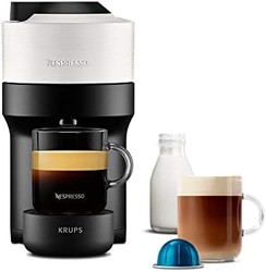 NESPRESSO 浓遇咖啡 Krups 的 Nespresso Vertuo Pop 咖啡机，XN920140，椰子白