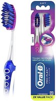 Oral-B 欧乐-B 欧乐B Pro-Flex 橡皮擦手动牙刷，柔软，2支