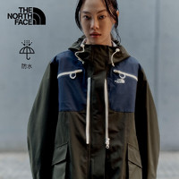 北面（The North Face）UE先锋设计拼色长款冲锋衣女硬壳外套户外保暖83PL HDA/绿色 S/155/80A