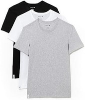 LACOSTE 拉科斯特 男士 Essentials 3 件装 纯棉修身圆领 T 恤