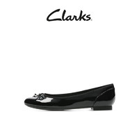 Clarks其乐卡顿尔波恩女鞋蝴蝶结芭蕾舞鞋浅口单鞋女 黑色 261154754 35.5