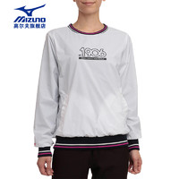 美津浓（MIZUNO）高尔夫服装 女士秋冬长袖T恤 保暖舒适套头衫 双面可穿 E2MC1741-01白色 M