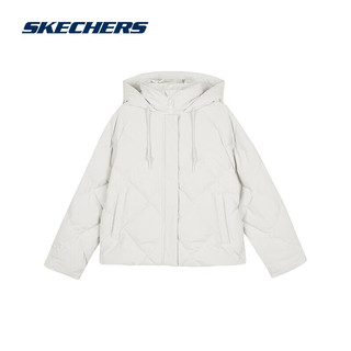 斯凯奇Skechers女款成人用梭织短款羽绒服保暖棉服外套L423W052