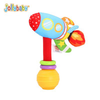 jollybaby婴儿车挂件玩具床铃摇铃婴儿玩具0-3-6-12个月新生儿玩具手摇铃 交通工具-火箭