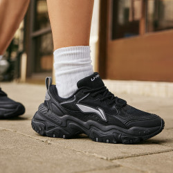 lining李宁红糖休闲鞋男鞋2023新款复古老爹鞋舒适减震运动鞋