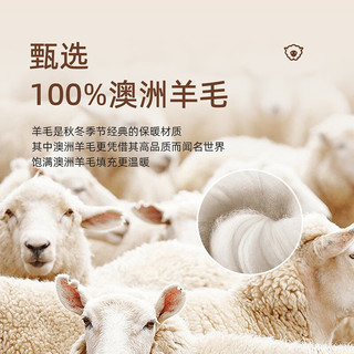 MENDALE 梦洁家纺 100%澳洲纯羊毛被冬厚被 重约3-6斤 丝语澳洲羊毛厚被(100%羊毛) 1.8米床(220*240cm)