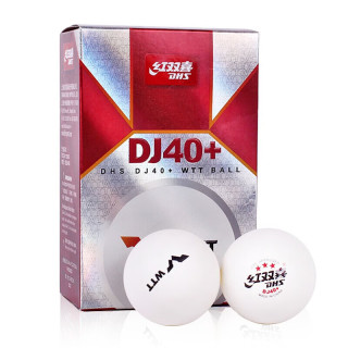 红双喜 赛顶三星乒乓球 白色 六只装