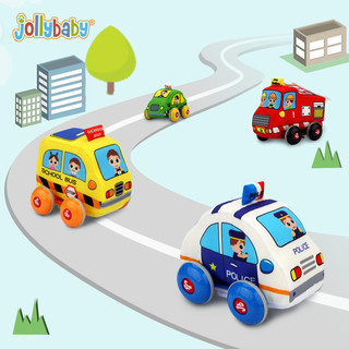 jollybaby儿童玩具男孩汽车消防车宝宝男女孩婴儿新年回力车 回力车-公交车