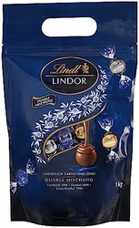 Lindt 瑞士莲 LINDOR 混合口味黑巧克力 单独包装 入口即溶(含微苦50%/黑巧60%/特浓70%)，约80个， 1kg