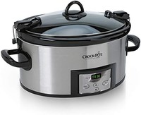 CROCK-POT SCCPVL610-S 6-Quart可编程炖锅，数字计时器，不锈钢 需配变压器