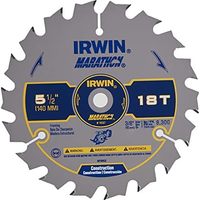 IRWIN Tools MARATHON Carbide Cordless Circular Saw Blade, 5 1/2-Inch, 18T, .063-inch Kerf (14027)