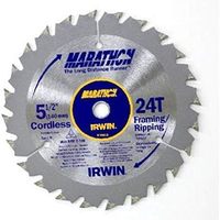 IRWIN Tools MARATHON Carbide Cordless Circular Saw Blade, 5 1/2-Inch, 18T Carded (14011)