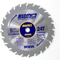 IRWIN Tools MARATHON Carbide Cordless Circular Saw Blade, 5 1/2-Inch, 18T Carded (14011)