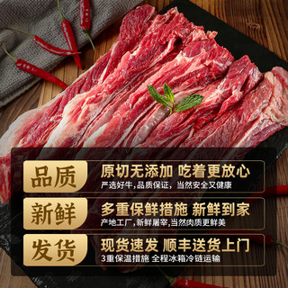 侈香原切牛肋条去骨牛肋肉新鲜散养牛肉冷冻烧烤食材可 原切牛肋条 1斤