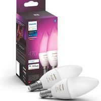 Philips Hue NEW 白色和彩色氛围智能灯泡 2 件装  带蓝牙。 可与 Alexa、Google Assistant 和 Apple Homekit 配合使用