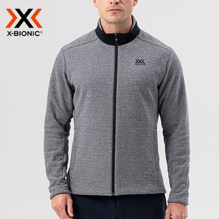 X-BIONIC XBIONIC恒星保暖透气抓绒开衫男 运动户外长袖立领外套 21968 斑鸠灰 XS