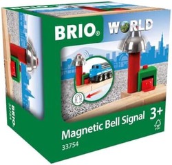 BRIO World - 33754 磁铃信号 | 3 岁及以上儿童玩具火车套装配件，绿色