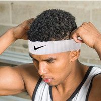 NIKE 耐克 Swoosh运动头带 刺绣logo 弹性毛圈跑步篮球训练束发带