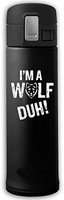 I'm A Wolf 不锈钢保温杯弹簧盖保温瓶 500 毫升/17 盎司