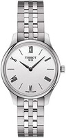 TISSOT 天梭 女式 Tissot Tradition 5.5 女士 (31.00) 316L 不锈钢表壳石英手表,灰色,不锈钢,14