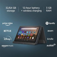 amazon 亚马逊 Fire HD8 Plus 第10代平板电脑8英寸便携式娱乐学习 高清显示屏 促 无线充电底座