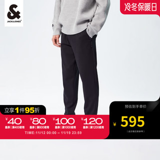 杰克·琼斯（JACK&JONES）冬季男士休闲舒适百搭松紧束脚休闲裤运动卫裤22341D028 黑色E40 190/92A/XXLR