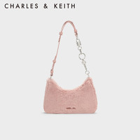 CHARLES&KEITH23冬钥匙锁链条单肩手提腋下包斜挎包包女包女士CK2-20271269 粉红色Pink S