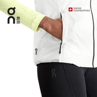 On昂跑冬女款舒适轻量保暖跑步背心Weather Vest White/Black 白色/黑色 XS